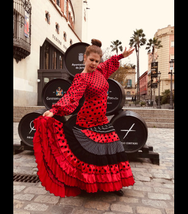 Profesional Flamenco Skirt Sevilla flashy