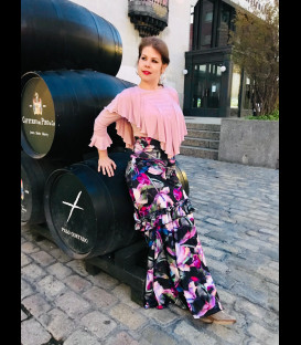 Falda de flamenca profesional modelo Fiona terciopelo