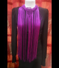 Flamenco fringe collar in bugambilla color