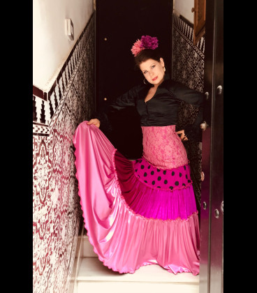 Profesional flamenco skirt Sevillanita pink