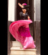 Falda flamenca profesional modelo Sevillanita fucsia