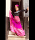 Profesional flamenco skirt Sevillanita pink