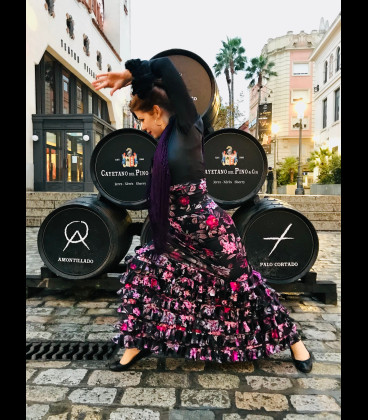 Falda flamenca profesional alegrias lilaflores