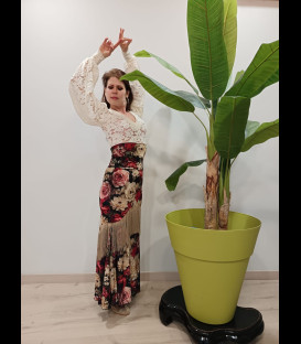 Modelo rosas fleco
