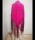 Mantón de seda para bailar en color fucsia (semi-profesional)