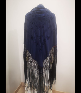 Mantón de seda para bailar en color negro (semi-profesional)