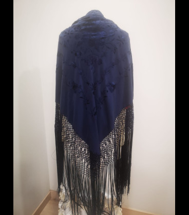 Mantón de seda para bailar en color negro (semi-profesional)