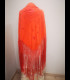 Mantón de seda para bailar en color coral (semi-profesional)