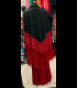 Flamenco dancing Practice shawl black and red