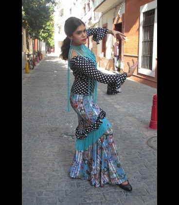 Falda de flamenco profesional Plisada /modelo 12 fleco Special Edition