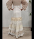 Profesional Flamenco Skirt Sevilla Beige
