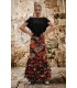 Profesional Flamenco Skirt alegrias orange flowers