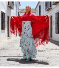 Asymmetric Floral Flamenco Skirt Viento