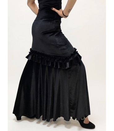 Falda de flamenco proofesional modelo 3/a terciopelo