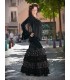Falda flamenca profesional modelo minivolantes terciopelo