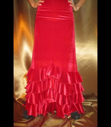 Falda flamenca profesional modelo Sol terciopelo