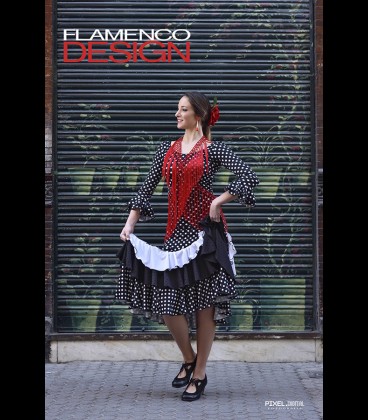 Conjunto Flamenco profesional Modelo 22 lunares