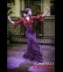 Falda flamenca profesional modelo Carmen negro con rojo