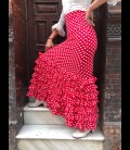 Profesional Flamenco Skirt alegrias polcadots