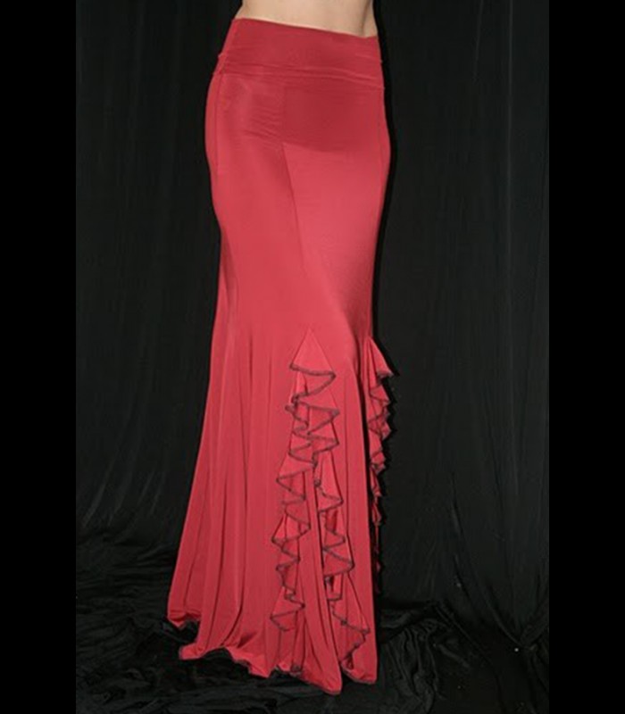 Falda de flamenca de ensayo modelo 2/b lycra - Flamencodesign Sevilla