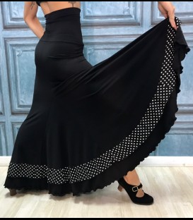 Falda de flamenco Modelo 7 simple lycra fina lunares