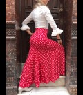 Professional flamenco skirt Modell 7 polcadots