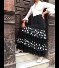 Profesional Flamenco Skirt modell Tulipan polcadots black
