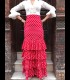 Falda Flamenca profesional Modelo Tulipan lunares