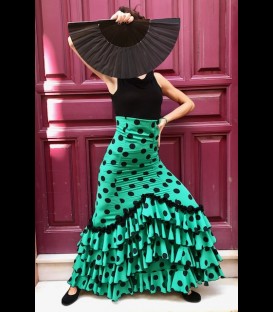 Falda de flamenco profesional modelo Carmensol verde