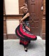 Falda flamenca profesional modelo Sevilla flores beige