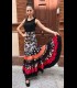 Profesional Flamenco Skirt Sevilla flower beige
