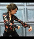 Blusa flamenca Carmen Tulipán Negro