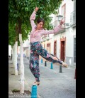 Pantalon de flamenco para ensayo flores