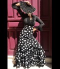 Profesional Flamenco Skirt modell Carmensol blackandwhite