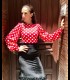 Blouse Claudia polca dots red and white