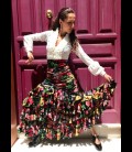 Profesional Flamenco Skirt amanecer flower