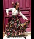 Profesional Flamenco Skirt amanecer flower