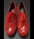 Zapatos Abotinado Gallardo Serpiente Rojo