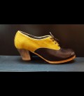 Zapatos Abotinados Luna Flamenca Beige Oscuro/Marrón
