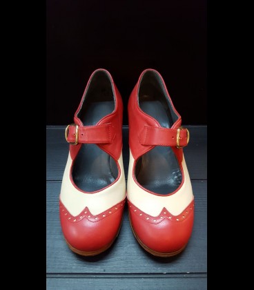 Zapatos Luna Flamenca Beige/Rojo