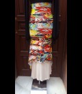 Flamenco skirt Doblada Asimétrica pattern/beige