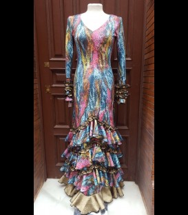 Vestido de flamenco estampado mosaica