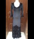 Vestido de flamenco Amanecer terciopelo/encaje negro