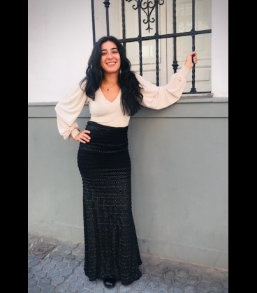 Falda flamenca Minivolantes negra