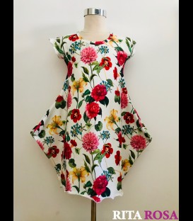 Vestido Cloe para niñas algodón rosa