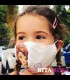 Mascarilla para niñas de tela homologada hidrófugo (25 lavadas) princesa