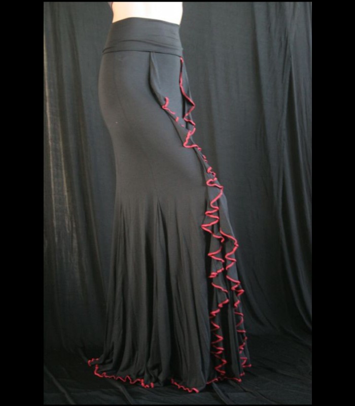 Falda de ensayo flamenca modelo 4/a lycra fina