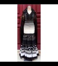 Profesional Flamenco Skirt Sevilla Black and white