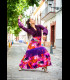 Falda flamenca morado Fleco