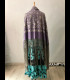Professional flamenco dancing shawl in purple with silver color